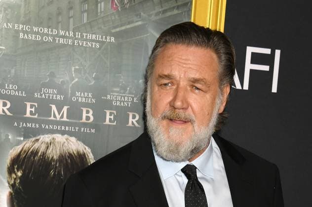 LOS ANGELES, CA - OCTOBER 24: Russell Crowe at the AFI Fest 2025 Premiere of Nuremberg at TCL Chinese Theatre on October 24, 2025 in Los Angeles, California. Copyright: xJeffreyxMayerx