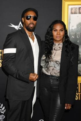 LOS ANGELES, CA - OCTOBER 24: RZA and Talani Rabb at the AFI Fest 2025 Premiere of Nuremberg at TCL Chinese Theatre on October 24, 2025 in Los Angeles, California. Copyright: xJeffreyxMayerx