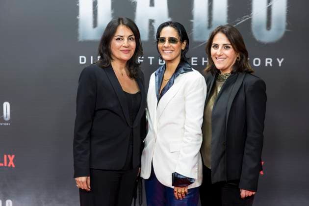 Babo, premiere at the Astor Film Lounge, Berlin, 24 10 2025 Düzen Tekkal, Tülin Tekkal and Tugba Tekkal at the premiere of the Netflix film Babo at the Astor Film Lounge Berlin on 24 10 2025 Berlin Astor Film Lounge Copyright: xBenxKriemannx