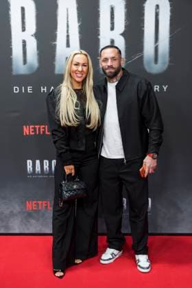 Babo, premiere at the Astor Film Lounge, Berlin, 24 10 2025 Dominique Eckerlin and Christian Eckerlin at the premiere of the Netflix film Babo at the Astor Film Lounge Berlin on 24 10 2025 Berlin Astor Film Lounge Copyright: xBenxKriemannx