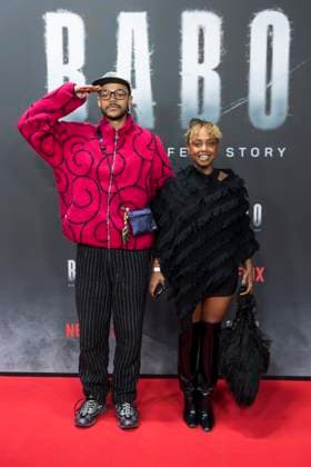 Babo, premiere at the Astor Film Lounge, Berlin, 24 10 2025 Yannick Niang and Tsellot Melesse at the premiere of the Netflix film Babo at the Astor Film Lounge Berlin on 24 10 2025 Berlin Astor Film Lounge Copyright: xBenxKriemannx