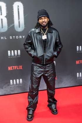 Babo, premiere at the Astor Film Lounge, Berlin, 24 10 2025 Raheem Heid aka Reezy at the premiere of the Netflix film Babo at the Astor Film Lounge Berlin on 24 10 2025 Berlin Astor Film Lounge Copyright: xBenxKriemannx