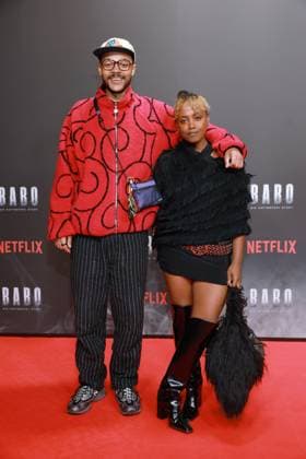 24 10 2025, Yannick Niang and Tsellot Melesse at the Netflix premiere of Babo Ð The Arrest Warrant Story, Astor Film Lounge, Berlin, Berlin