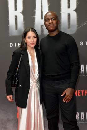 Alida Weiss and Ferdinand Owusu Ansah at the special screening of the Netflix documentary Babo The Arrest Warrant Story in the Astor Film Lounge Berlin, 24 10 2025 Foto:xM.xBehrensx xFuturexImagex babo_5008