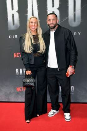 Christian Eckerlin and Dominique Eckerlin at the special screening of the Netflix documentary Babo Die Haftbefehl Story in the Astor Film Lounge Berlin, 24 10 2025 Foto:xM.xBehrensx xFuturexImagex babo_5064