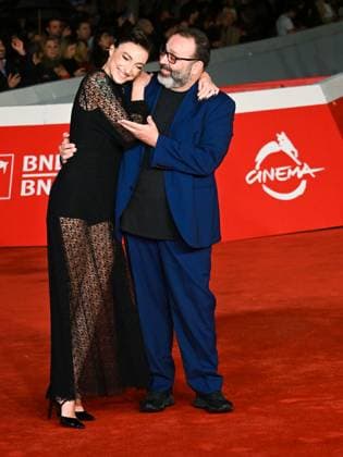Rome Cinema Fest 2025, evening 11 - Red Carpet for the film The Third Time. Pictured are Sara Baccarini, Massimiliano Bruno, her partner, and her boyfriend.  Copyright: xMaurizioxD Avanzox xipa-agency.netx xDxAvanzo Provvisionatox IPA_Agency_IPA67071843