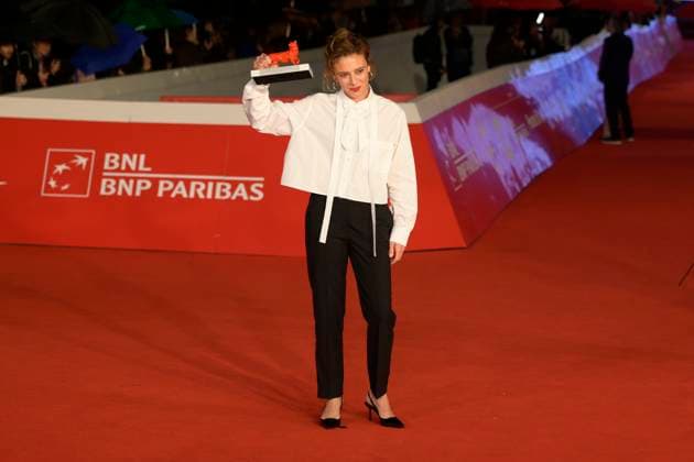 October 25, 2025, Rome, Italy: Jasmine Trinca attends the red carpet of Rome Film Fest 2025 closing ceremony at Auditorium Parco della Musica. Rome Italy - ZUMAs197 20251025_aaa_s197_259 Copyright: xMarioxCartellix