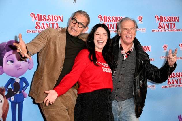 Götz Otto, Malwanne and Wolfgang Fierek at the premiere of the feature film Mission Santa An Elf Saves Christmas at the KulturBrauerei cinema in Berlin, 25 10 2025 Foto:xN.xKubelkax xFuturexImagex santa_5038