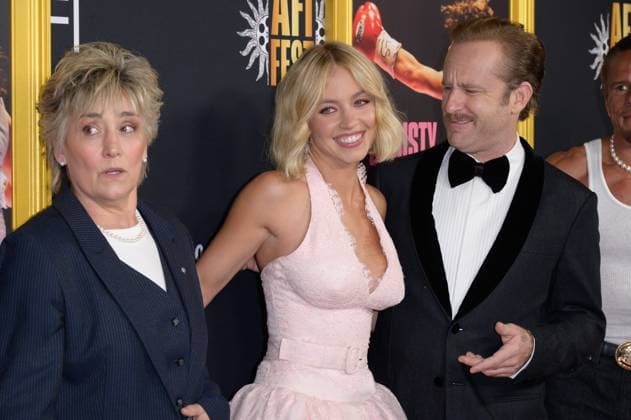 Christy Premiere - Los Angeles, USA LOS ANGELES, USA. October 25, 2025: Christy Martin, Sydney Sweeney & Ben Foster at the AFI FEST premiere for Christy at the TCL Chinese Theatre. Los Angeles CA USA  Copyright: xPaulxSmith Featureflashx