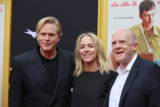 October 25, 2025, Los Angeles, California, USA: Cary Elwes, Guest, Cassian Elwes at the AFI FEST 2025 Dead Man s Wire Premiere at the TCL Chinese Theatre IMAX Los Angeles USA - ZUMAg107 20251025_zep_g107_013 Copyright: xNinaxPrommerx