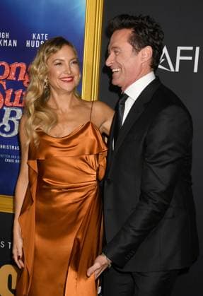HOLLYWOOD, CA- OCTOBER 26: Kate Hudson and Hugh Jackman at the special screening of Song Sung Blue during the 2025 AFI Fest at TCL Chinese 6 Theatre on October 26, 2025 in Hollywood, California. Copyright: xJeffreyxMayerx