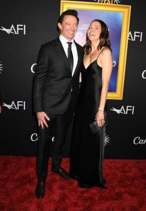 HOLLYWOOD, CA- OCTOBER 26: Hugh Jackman and Sutton Foster at the special screening of Song Sung Blue during the 2025 AFI Fest at TCL Chinese 6 Theatre on October 26, 2025 in Hollywood, California. Copyright: xJeffreyxMayerx