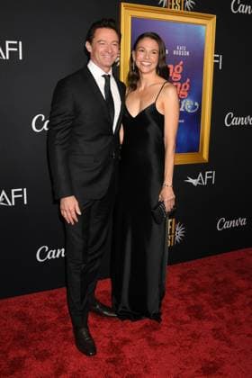 HOLLYWOOD, CA- OCTOBER 26: Hugh Jackman and Sutton Foster at the special screening of Song Sung Blue during the 2025 AFI Fest at TCL Chinese 6 Theatre on October 26, 2025 in Hollywood, California. Copyright: xJeffreyxMayerx