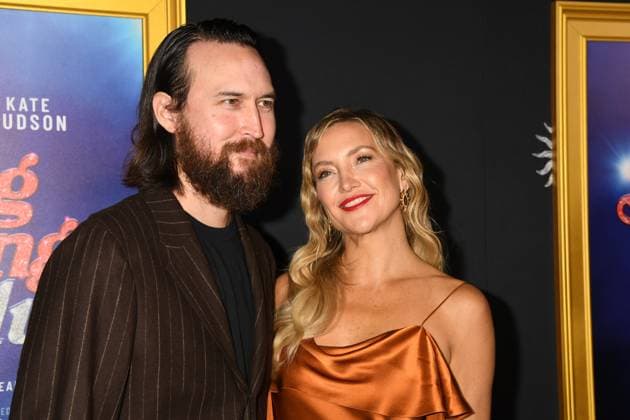 HOLLYWOOD, CA- OCTOBER 26: Danny Fujikawa and Kate Hudson at the special screening of Song Sung Blue during the 2025 AFI Fest at TCL Chinese 6 Theatre on October 26, 2025 in Hollywood, California. Copyright: xJeffreyxMayerx