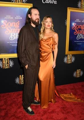 HOLLYWOOD, CA- OCTOBER 26: Danny Fujikawa and Kate Hudson at the special screening of Song Sung Blue during the 2025 AFI Fest at TCL Chinese 6 Theatre on October 26, 2025 in Hollywood, California. Copyright: xJeffreyxMayerx