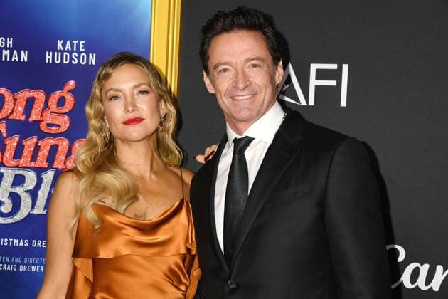 HOLLYWOOD, CA- OCTOBER 26: Kate Hudson and Hugh Jackman at the special screening of Song Sung Blue during the 2025 AFI Fest at TCL Chinese 6 Theatre on October 26, 2025 in Hollywood, California. Copyright: xJeffreyxMayerx