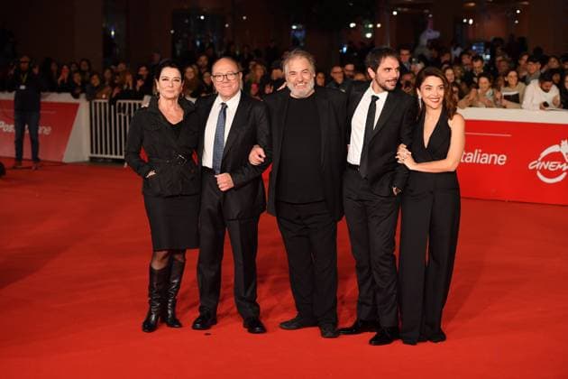 Rome Cinema Fest 2025 Red Carpet of the Series Vita Da Carlo 4, In the photo: Monica Guerritore, Carlo Verdone and Stefano Ambrogi Paolo Verdone Claudia Potenza  Copyright: xVincenzoxLandix xipa-agency.netx xDxAvanzo Landi Provvisionatox IPA_Agency_IPA67130832