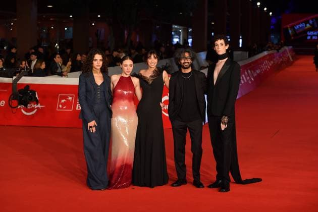 Roma Cinema Fest 2025 Red Carpet of the series Vita Da Carlo 4, In the photo: Adele Cammarata, Mariacarla Casillo, Irene Girotti, Phaim Bhuiyan Pietro Paschini  Copyright: xVincenzoxLandix xipa-agency.netx xDxAvanzo Landi Provvisionatox IPA_Agency_IPA67130901
