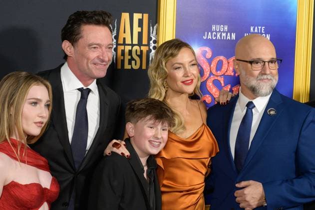 AFI Fest 2025 special screening of Song Sung Blue LOS ANGELES, USA October 26, 2025 Ella Anderson, Hugh Jackman, Hudson Hensley, Kate Hudson Craig Brewer at the AFI FEST premiere for Song Sung Blue at the TCL Chinese Theatre Picture Paul Smith Featureflash 450065 2025 10 26 CA Los Angeles  Copyright: xPaulxSmithx xFeaturesxFlashx xStarfacex STAR_450065_076