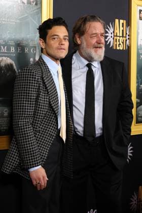 October 27, 2025, Los Angeles, Ca, USA: LOS ANGELES - OCT 24: Rami Malek, Russell Crowe at the 2025 AFI FEST - Nuremberg Premiere at the TCL Chinese Theater IMAX on October 24, 2025 in Los Angeles, CA Los Angeles USA - ZUMAb170 20251027_aap_b170_010 Copyright: xKayxBlakex