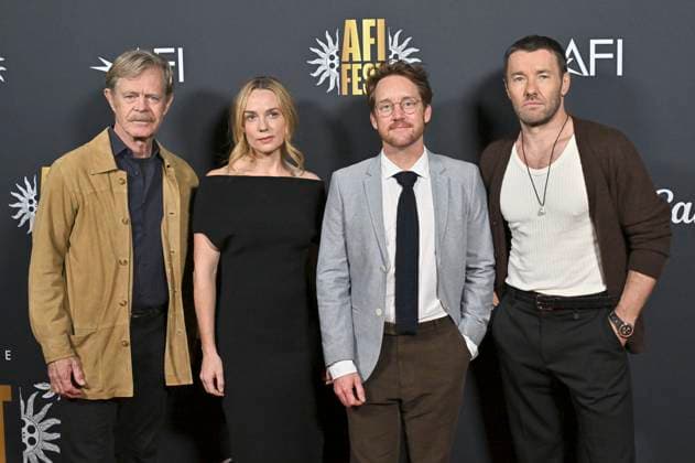William H Macy, Kerry Condon, Clint Bentley and Joel Edgerton at the premiere of the movie Train Dreams at the 39 AFI Fest 2025 at the TCL Chinese 6 Theatre Los Angeles, 26 10 2025 Foto:xD.xStarbuckx xFuturexImagex train_5033