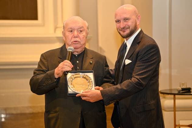 Rome, Italy: NO WEB AND NEWSPAPERS ONLY FOR ITALY** Via Condotti Award In the photo: Lino Banfi and Valerio Lucci Rome Italy  - ZUMAp169 20251026_zea_p169_782 Copyright: xRomax
