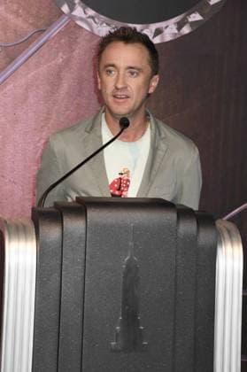 Tom Felton Lights the Empire State Building to celebrate his Broadway debut when he returns to same iconic role now on stage in Harry Potter And The Cursed Child Featuring: Tom Felton Where: New York City, New York, United States When: 27 Oct 2025 Credit: mpi099 MediaPunch INSTARimages EDITORIAL USE ONLY. NOT FOR USE BY NEWSPAPERS BASED IN THE UK. Copyright: xx instar55218771