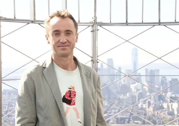 Tom Felton Lights the Empire State Building to celebrate his Broadway debut when he returns to same iconic role now on stage in Harry Potter And The Cursed Child Featuring: Tom Felton Where: New York City, New York, United States When: 27 Oct 2025 Credit: mpi099 MediaPunch INSTARimages EDITORIAL USE ONLY. NOT FOR USE BY NEWSPAPERS BASED IN THE UK. Copyright: xx instar55218765