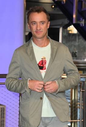 NEW YORK, NY- OCTOBER 27: Tom Felton Lights the Empire State Building to celebrate his Broadway debut when he returns to same iconic role now on stage in Harry Potter and the Cursed Child on October 27, 2025 in New York City. Copyright: xMediaPunchx