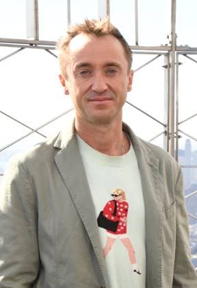 NEW YORK, NY- OCTOBER 27: Tom Felton Lights the Empire State Building to celebrate his Broadway debut when he returns to same iconic role now on stage in Harry Potter and the Cursed Child on October 27, 2025 in New York City. Copyright: xMediaPunchx