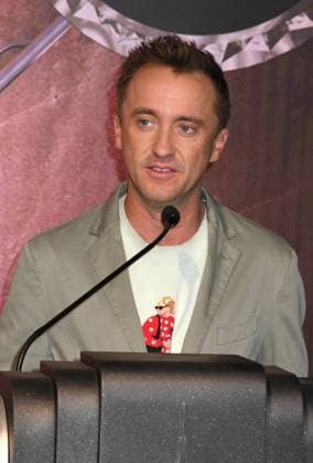 NEW YORK, NY- OCTOBER 27: Tom Felton Lights the Empire State Building to celebrate his Broadway debut when he returns to same iconic role now on stage in Harry Potter and the Cursed Child on October 27, 2025 in New York City. Copyright: xMediaPunchx