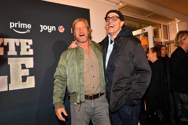 Henning Baum and Helmfried von Luettichau at the premiere of season 6 of Der letzte Bulle on 27 10 2025 at the Gloria Palast in Munich After the last episode in 2014, the series will be continued from 31 10 2025 with new episodes on Amazon Prime and from 24 11 2025 on Sat 1 Joyn Premiere in Munich Der letzte Bulle Amazon Prime SAT 1 returns to the