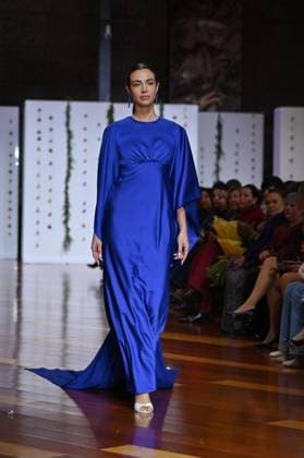 Atelier Couture bridal Madrid Fashion Week in Madrid, Spain - 28 Oct 2025 A model showcases creations by Candelas Y Felipa during the Atelier Couture bridal catwalk within Madrid Fashion Week, at Fabrica de Tapices in Madrid. Madrid Spain Copyright: xAtilanoxGarciax xSOPAxImagesx FOTO53388