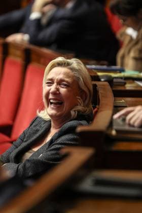 October 28, 2025, Saint Ouen, Paris, France: Marine Le Pen, leader of the National Rally party during a question and answer session at the National Assembly in Paris on October 28, 2025. Saint Ouen France - ZUMAs287 20251028_zip_s287_005 Copyright: xSadakxSouicix