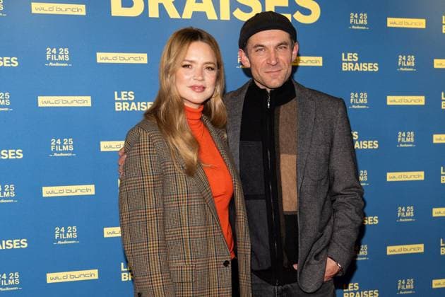 Les Braises Premiere Virginie Efira and Arieh Worthalter attending the Les Braises Premiere at the UGC Cine Cite Bercy in Paris, France on October 28, 2025. Photo by Aurore Marechal ABACAPRESS.COM Paris France  Copyright: xMarechalxAurore ABACAx
