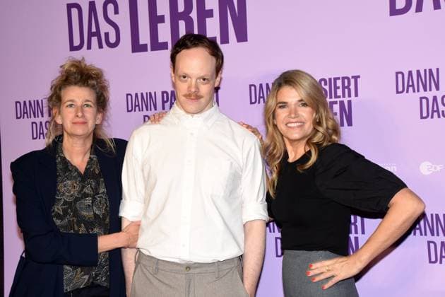 Neele Leana Vollmar director screenwriter Lukas Rueppel actor Anke Engelke actress leading actress Munich 28 10 2025 Rio Filmpalast premiere Dann passiert das Leben Foto Muenchen