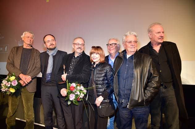 68 Ernst Lubitsch Prize Award Ceremony Gerhard Polt, Josef Hader, Ursula Monn, Peter Timm, Henry Hübchen, Leander Haussmann, from left to right at the 68 Ernst Lubitsch Prize Award Ceremony at kino Babylon Berlin on 29 10 2025 Photopress Mueller
