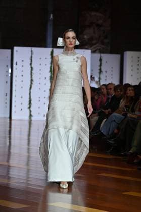 October 29, 2025, Madrid, Spain: A model showcases creations by Maria Diezma during the Atelier Couture bridal catwalk within Madrid Fashion Week at Fabrica de Tapices. Madrid Spain - ZUMAs197 20251029_aaa_s197_301 Copyright: xAtilanoxGarciax