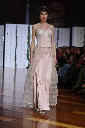October 29, 2025, Madrid, Spain: A model showcases creations by Maria Diezma during the Atelier Couture bridal catwalk within Madrid Fashion Week at Fabrica de Tapices. Madrid Spain - ZUMAs197 20251029_aaa_s197_306 Copyright: xAtilanoxGarciax