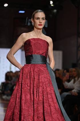 October 29, 2025, Madrid, Spain: A model showcases creations by Maria Diezma during the Atelier Couture bridal catwalk within Madrid Fashion Week at Fabrica de Tapices. Madrid Spain - ZUMAs197 20251029_aaa_s197_313 Copyright: xAtilanoxGarciax
