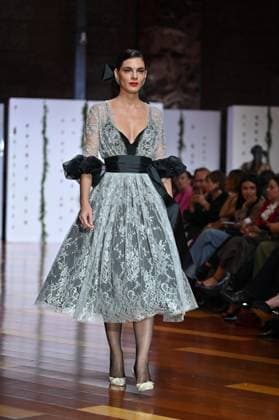 October 29, 2025, Madrid, Spain: A model showcases creations by Maria Diezma during the Atelier Couture bridal catwalk within Madrid Fashion Week at Fabrica de Tapices. Madrid Spain - ZUMAs197 20251029_aaa_s197_323 Copyright: xAtilanoxGarciax