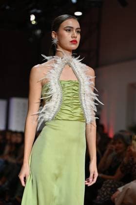 October 29, 2025, Madrid, Spain: A model showcases creations by Maria Diezma during the Atelier Couture bridal catwalk within Madrid Fashion Week at Fabrica de Tapices. Madrid Spain - ZUMAs197 20251029_aaa_s197_324 Copyright: xAtilanoxGarciax
