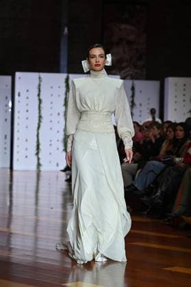 October 29, 2025, Madrid, Spain: A model showcases creations by Maria Diezma during the Atelier Couture bridal catwalk within Madrid Fashion Week at Fabrica de Tapices. Madrid Spain - ZUMAs197 20251029_aaa_s197_332 Copyright: xAtilanoxGarciax