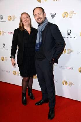 Radek Wegrzyn with guest at the 67 award ceremony of the Ernst Lubitsch Prize 2025 at the Babylon Berlin cinema, 29 10 2025 Foto:xN.xKubelkax xFuturexImagex lubitsch_5025
