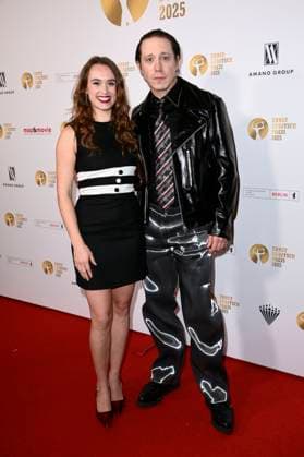 Alexis Freidinger and Timo Jacobs at the 67 award ceremony of the Ernst Lubitsch Prize 2025 at the Babylon Berlin cinema, 29 10 2025 Foto:xN.xKubelkax xFuturexImagex lubitsch_5029
