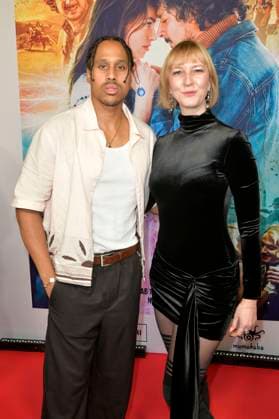 Jonathan Kwesi Aikins with guest at the premiere of the movie Make Me Feel at Zoo Palast Berlin, 29 10 2025 Foto:xM.xBehrensx xFuturexImagex feel_5061