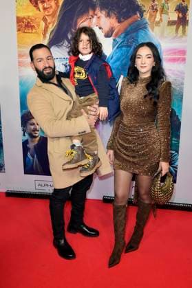 Tito Uysal with his wife Halla and child at the premiere of the movie Make Me Feel at Zoo Palast Berlin, 29 10 2025 Foto:xM.xBehrensx xFuturexImagex feel_5065
