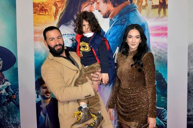 Tito Uysal with his wife Halla and child at the premiere of the movie Make Me Feel at Zoo Palast Berlin, 29 10 2025 Foto:xM.xBehrensx xFuturexImagex feel_5066