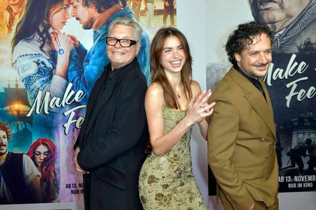 Erkan Acar, Charleen Weiss and Erkan Acar at the premiere of the movie Make Me Feel at Zoo Palast Berlin, 29 10 2025 Foto:xM.xBehrensx xFuturexImagex feel_5079