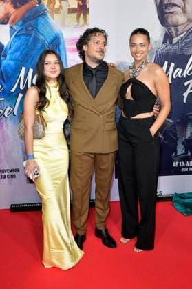 Guest, Erkan Acar and Amira Aly at the premiere of the movie Make Me Feel at Zoo Palast Berlin, 29 10 2025 Foto:xM.xBehrensx xFuturexImagex feel_5096